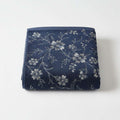 Navy Blue Embroidered Full Size Bath Towel for Unisex | Premium Floral Design