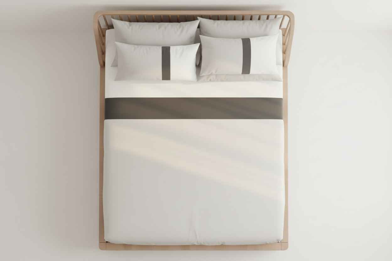 Luxe Stripe Bedsheet Set – White & Charcoal