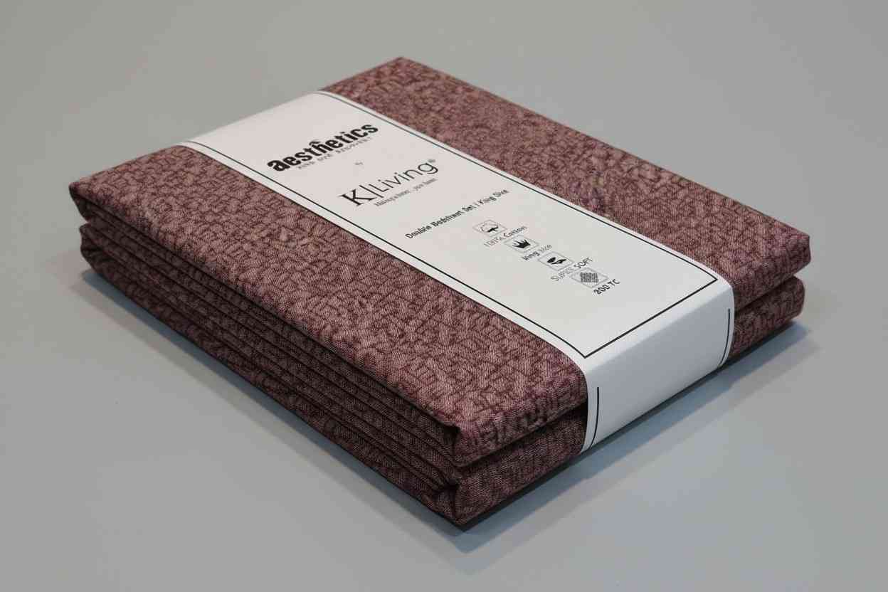 Aesthetics King Size Bed Sheet | 100% Imported Pure Cotton | 200TC | Super Soft