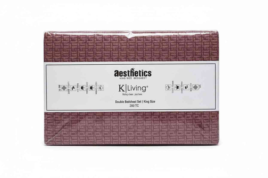 Aesthetics King Size Bed Sheet | 100% Imported Pure Cotton | 200TC | Super Soft