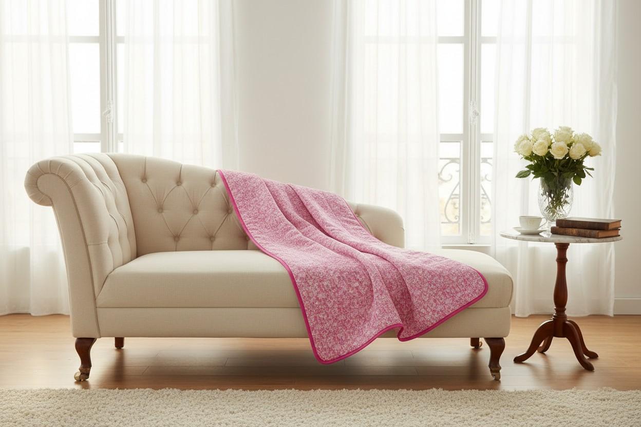 Dohar Single Bed | Pink Ditsy Floral Print | AC Dohar | 100% Cotton (Set of 2 Pcs)