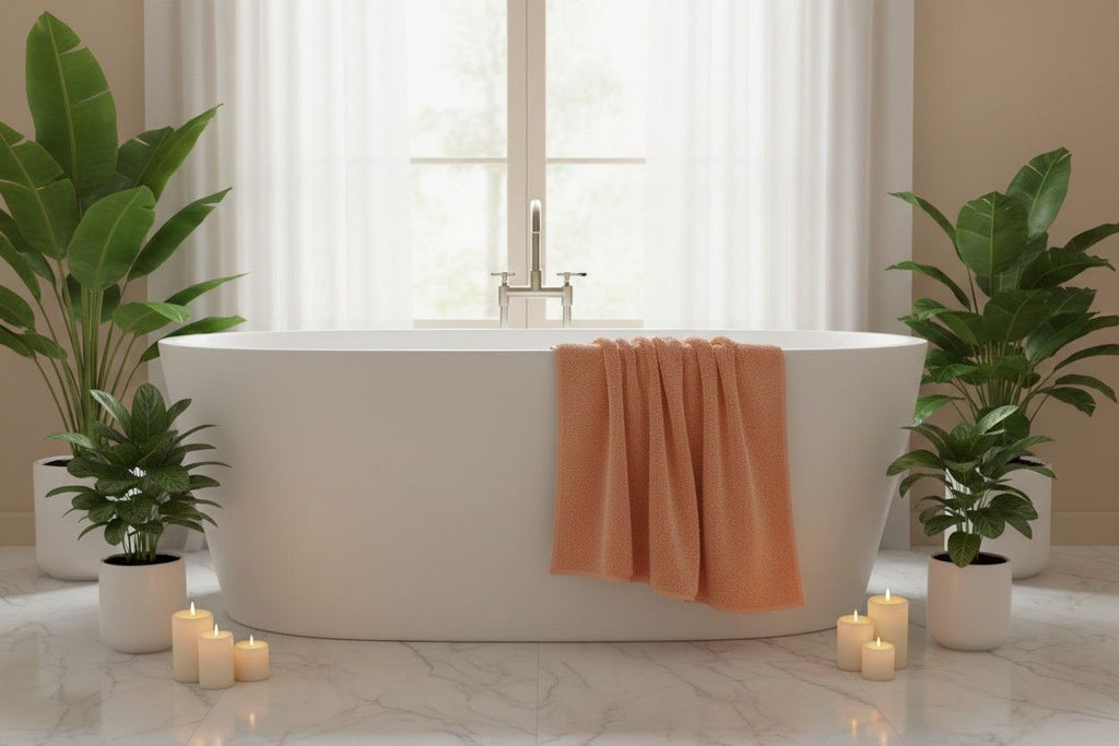 Bath Towel Microfiber | Peach | Ultra Soft, Super Absorbent & Quick Dry | Unisex