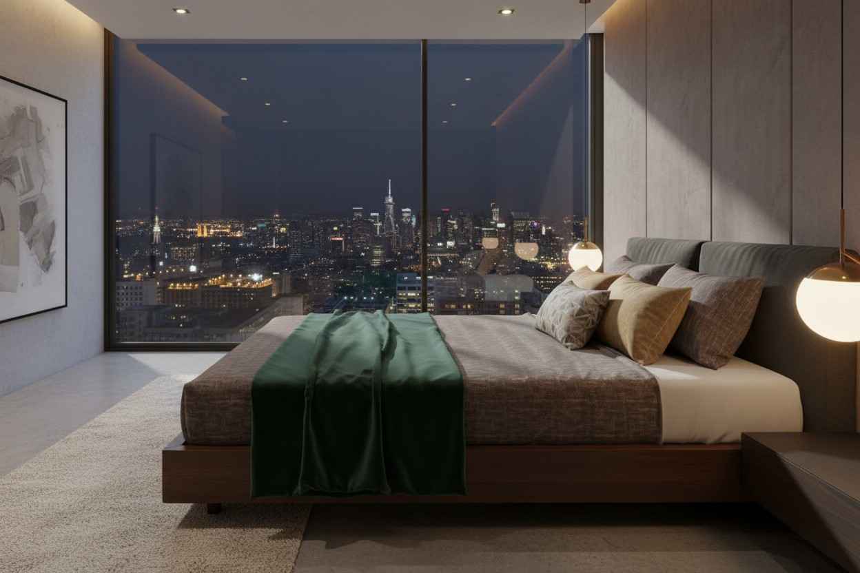 Aesthetics King Size Bed Sheet | 100% Imported Pure Cotton | 200TC | Super Soft | Dark Brown Mocha