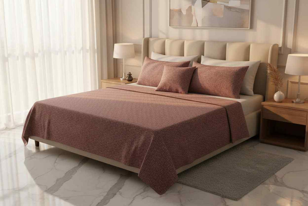Aesthetics King Size Bed Sheet | 100% Imported Pure Cotton | 200TC | Super Soft