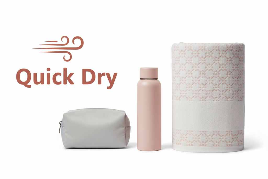 Cotton Bath Towel | Blush Pink Geometric Jacquard | Ultra Soft, Super Absorbent & Quick Dry | Unisex