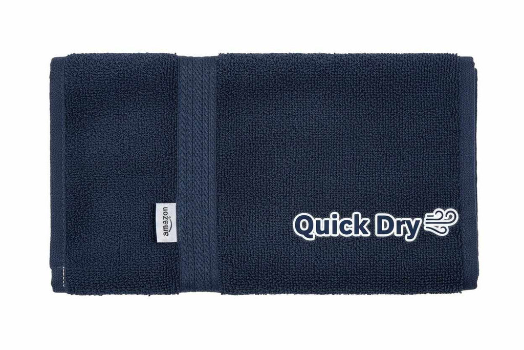 Hand Towel Navy Blue  | Ultra Soft Quick Dry Cotton Terry Set of 3