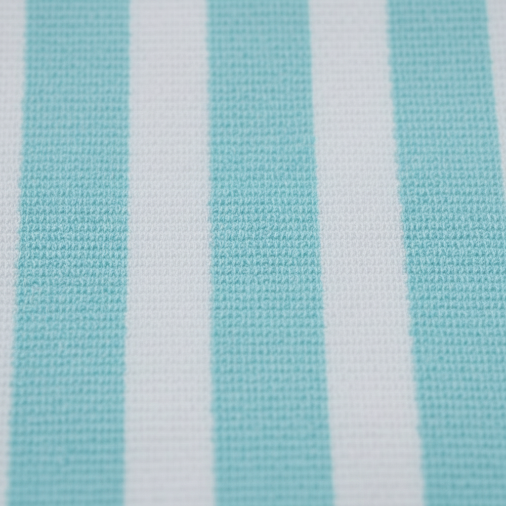 Shobaa Cotton 100% Cotton Aqua Striped Bath Towel | 30x60 inch