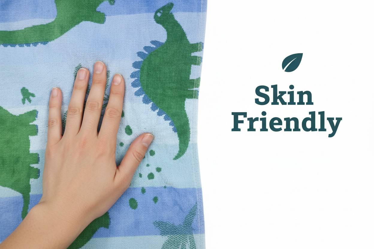 Hand Towel Kids | Dinosaur Print | Ultra Soft, Super Absorbent (Set of 3 Pcs)