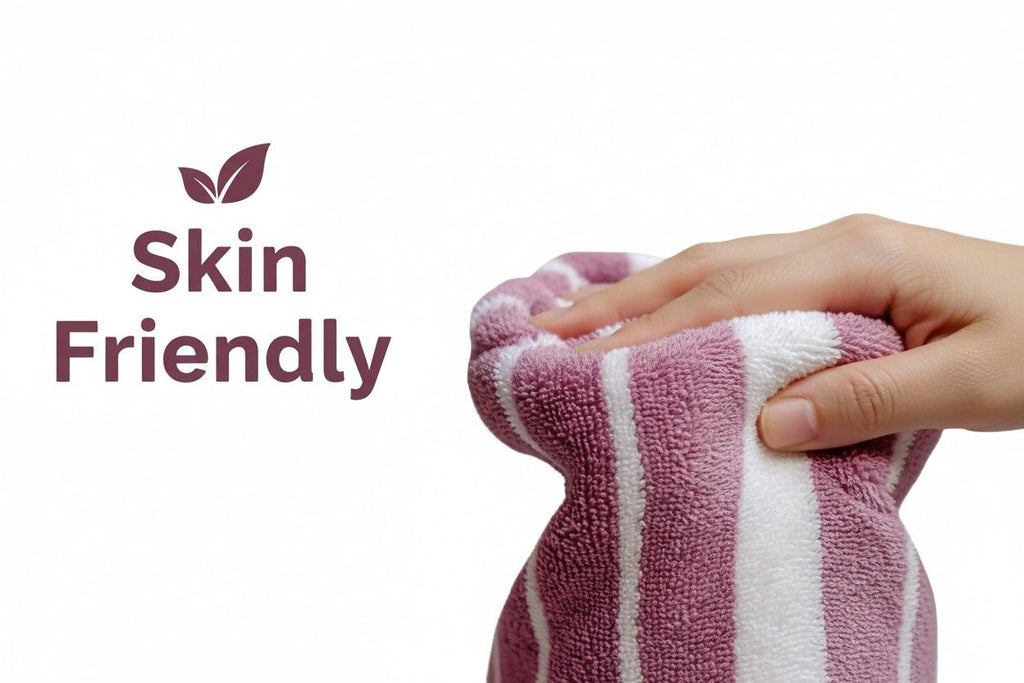 Microfiber Hand Towel | Pink & White Stripes | Ultra Soft (Set of 3 Pcs)