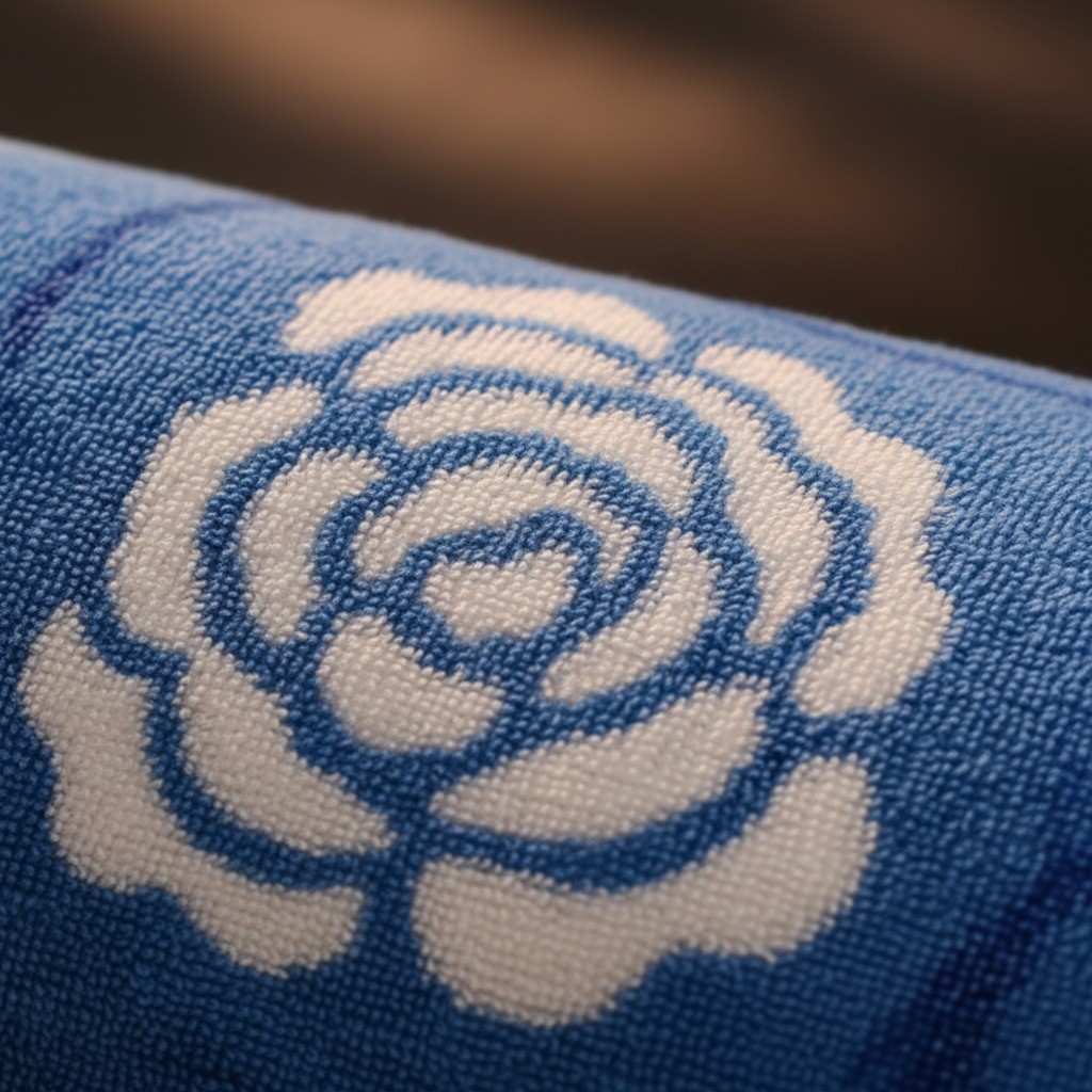 Microfiber Hand Towel | Sky Blue & White Rose Floral Print | Ultra Soft & Quick Dry (Set of 3 Pcs)