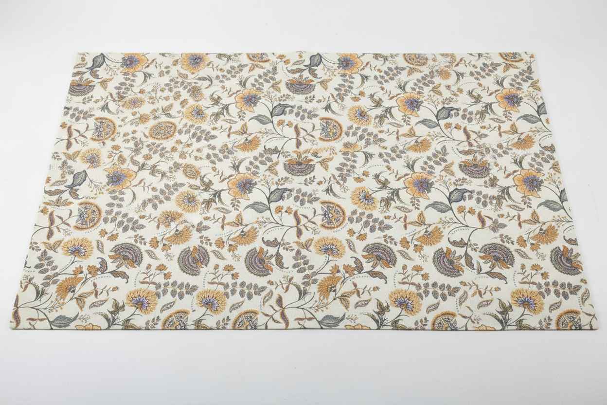 Sunflower & Paisley Floral Dining Table Mat | Premium Woven Design
