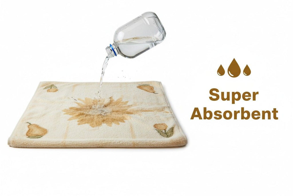 Bath Towel Microfiber | Cream Pear Print | Ultra Soft, Super Absorbent & Quick Dry | Unisex
