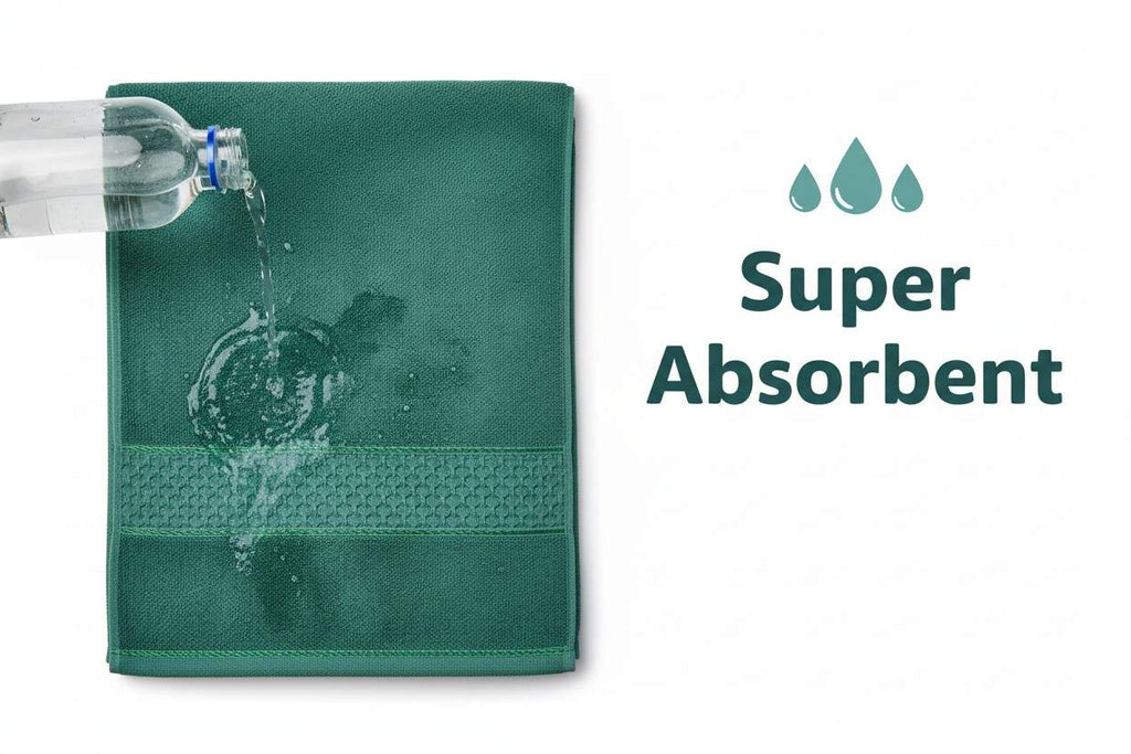 Cotton Bath Towel | Teal Emerald Green | Ultra Soft, Super Absorbent & Quick Dry | Unisex