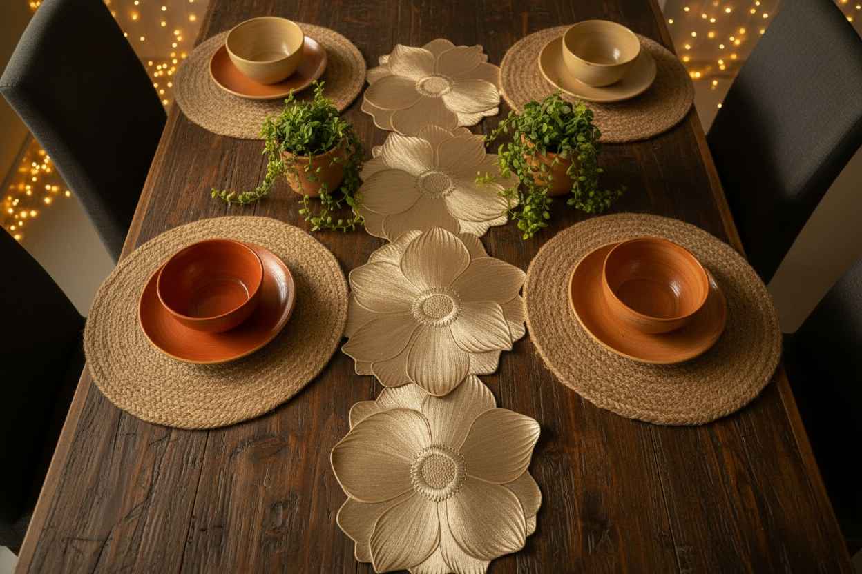 Floral Bloom Table Runner | Dining & Center Table Décor Runner