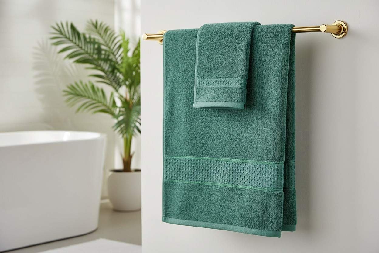 Cotton Bath Towel | Teal Emerald Green | Ultra Soft, Super Absorbent & Quick Dry | Unisex