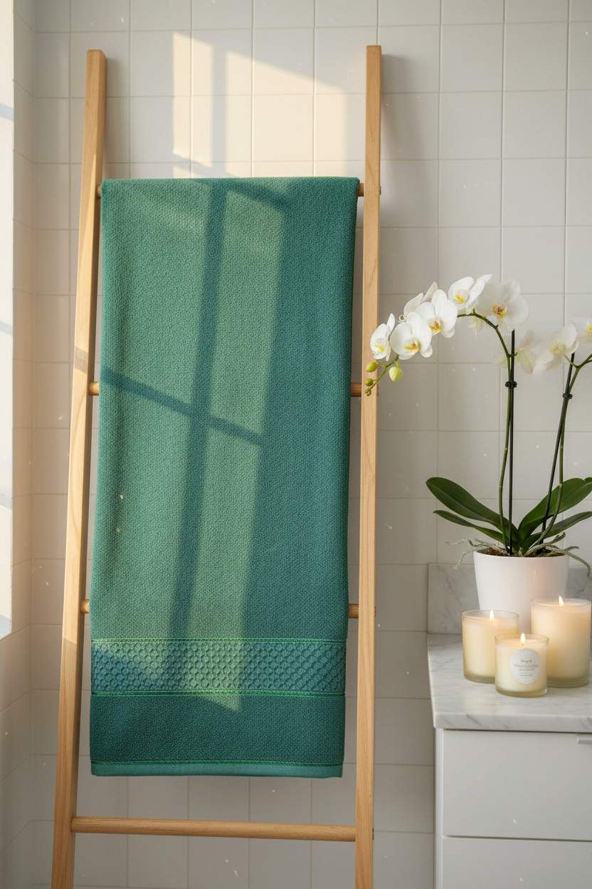 Cotton Bath Towel | Teal Emerald Green | Ultra Soft, Super Absorbent & Quick Dry | Unisex