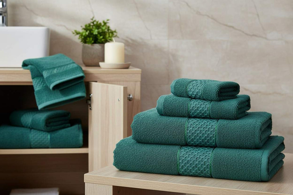 Cotton Bath Towel | Teal Emerald Green | Ultra Soft, Super Absorbent & Quick Dry | Unisex