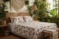 Tulip & Wildflower Botanical Bedsheet Set — White & Magenta