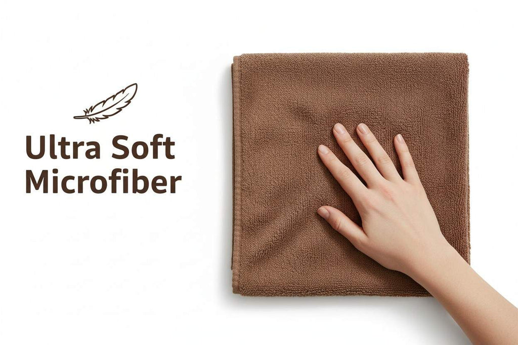 Microfiber Hand Towel | Chocolate Brown | Ultra Soft & Quick Dry (Set of 3 Pcs)