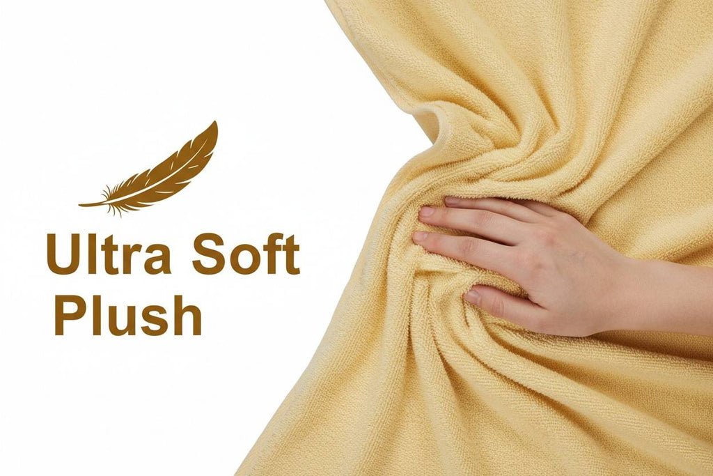 Cotton Bath Towel | Butter Yellow | Plain Solid | Ultra Soft, Super Absorbent & Quick Dry | Unisex