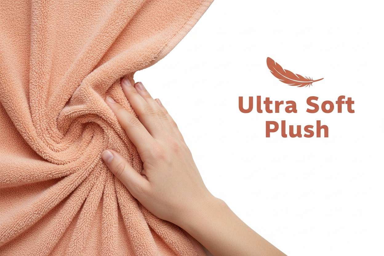 Bath Towel Microfiber | Peach | Ultra Soft, Super Absorbent & Quick Dry | Unisex