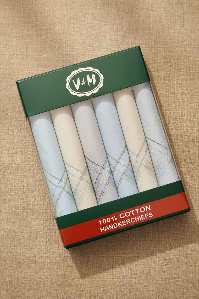 Paras 100% Cotton Handkerchiefs – Pack of 6 |