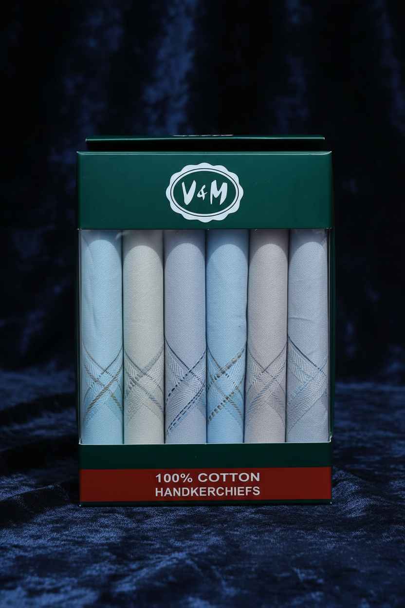 Paras 100% Cotton Handkerchiefs – Pack of 6 |