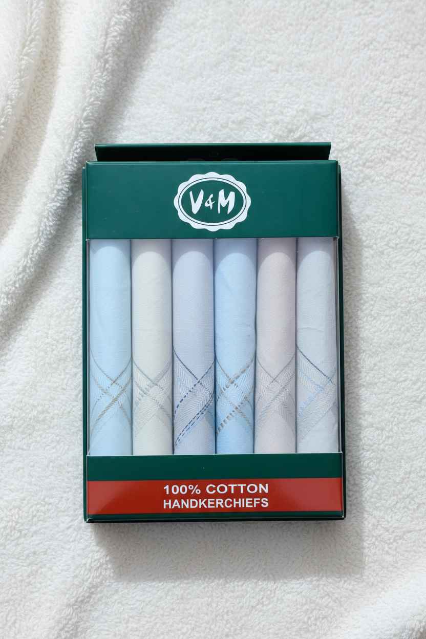 Paras 100% Cotton Handkerchiefs – Pack of 6 |