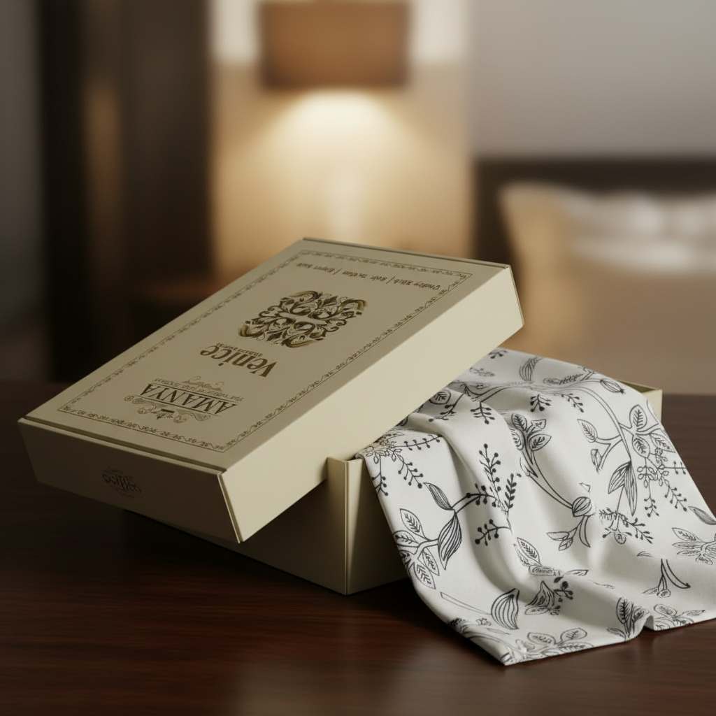 Bedsheet with Pillow Covers | Premium White Floral Pattern with Premium Packing