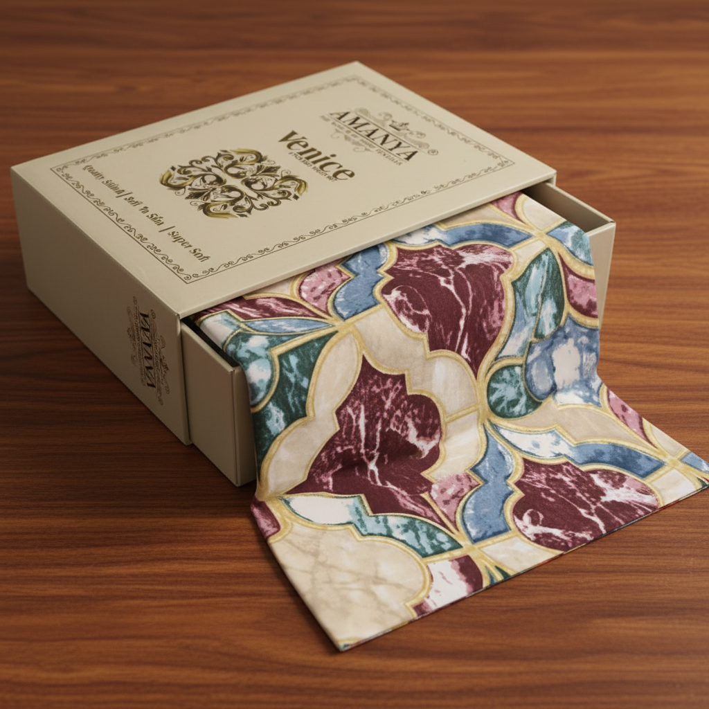 Bedsheet Set with Pillow Covers -| Premium Quatrefoil Marbled Pattern with Premium Packing