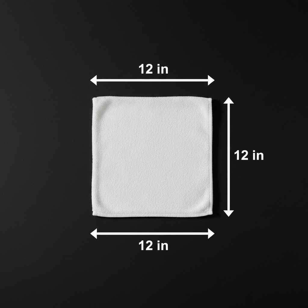 Premium White Cotton Face Towel – 12 x 12 inch | Soft Terry Wash Cloth