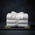 Premium White Cotton Face Towel – 12 x 12 inch | Soft Terry Wash Cloth