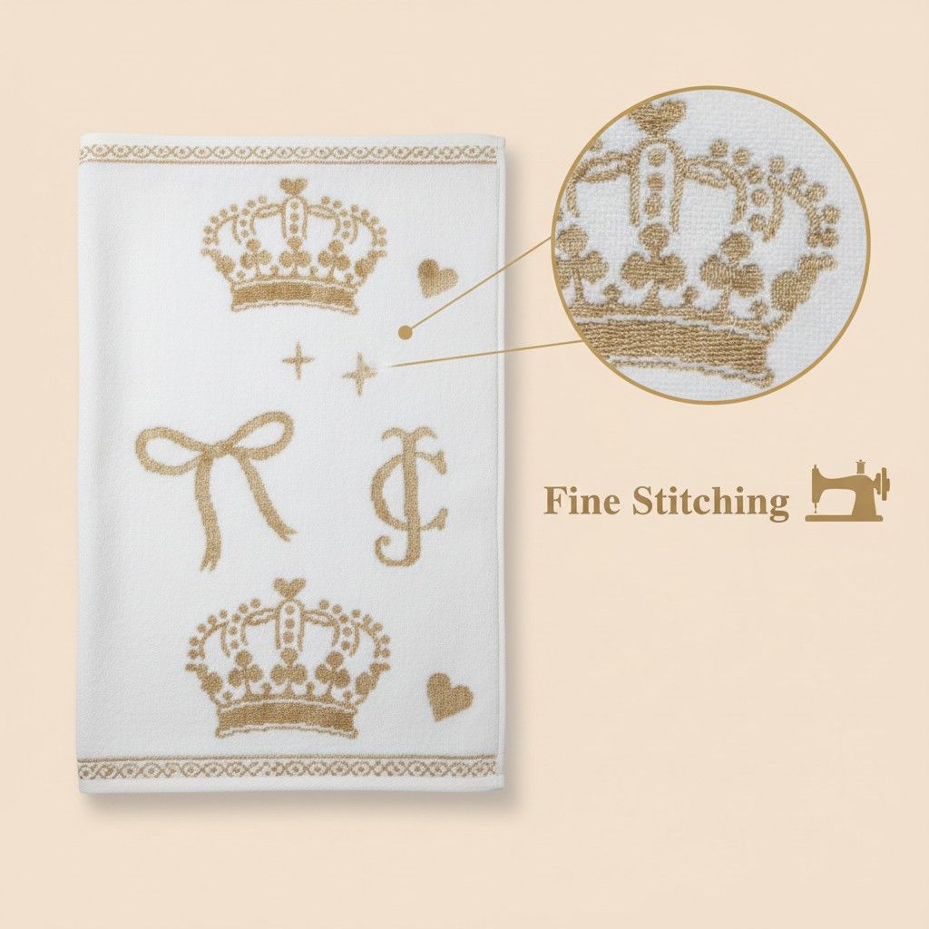White Gold Embroidered Royal Bath Towel for Unisex | Luxury Premium
